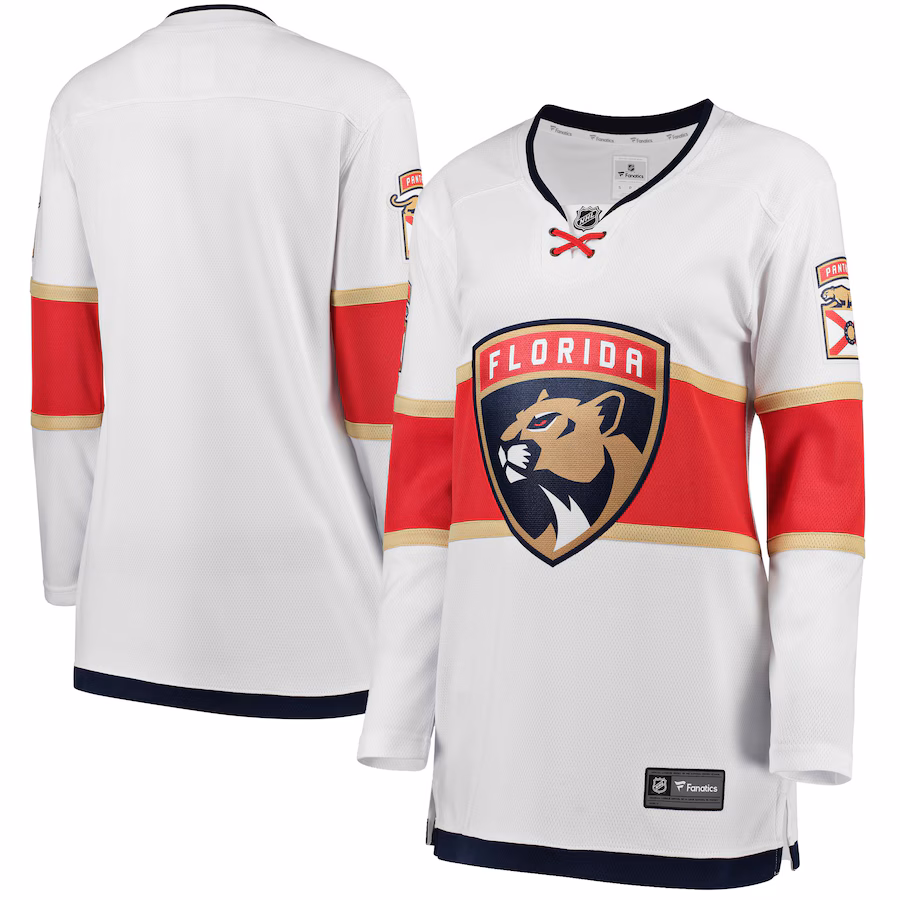 Women's Florida Panthers Fanatics White Away Breakaway Jersey - Puhuasuan