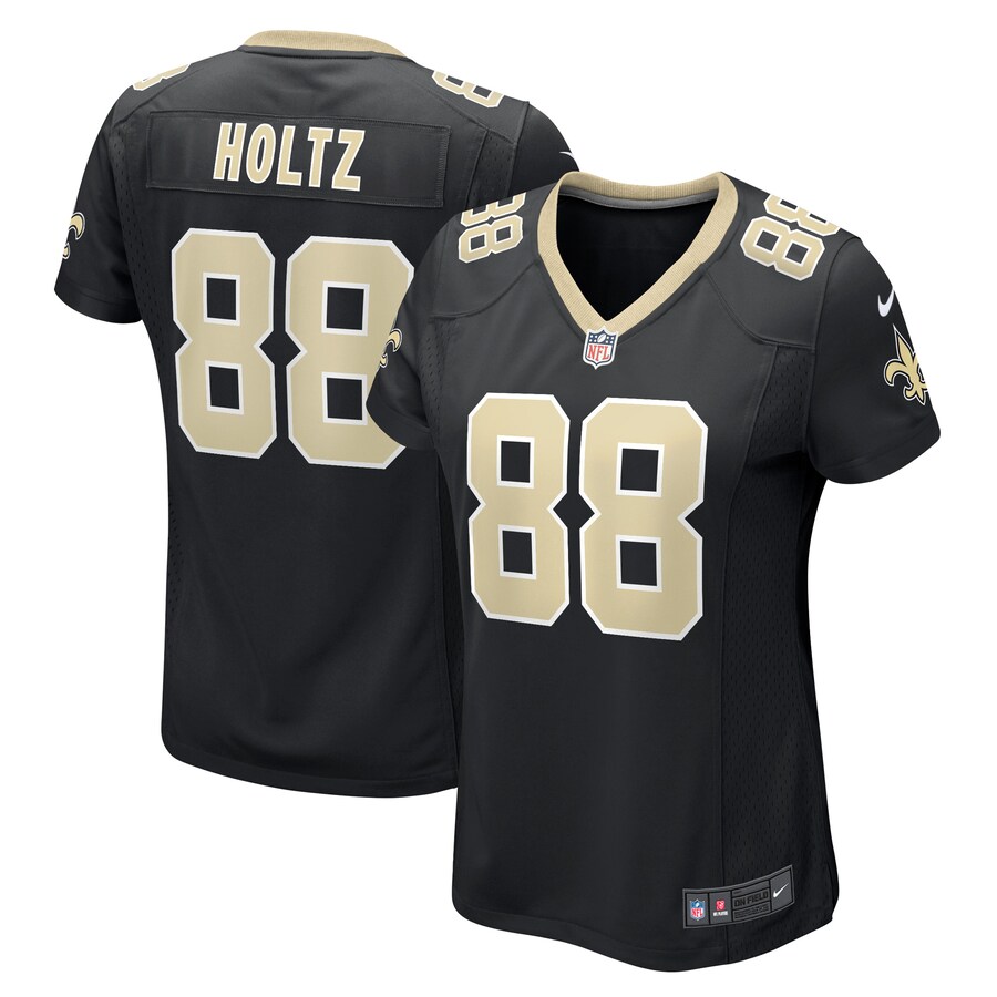 Women's New Orleans Saints J.P. Holtz Nike Black Game Player Jersey - Puhuasuan