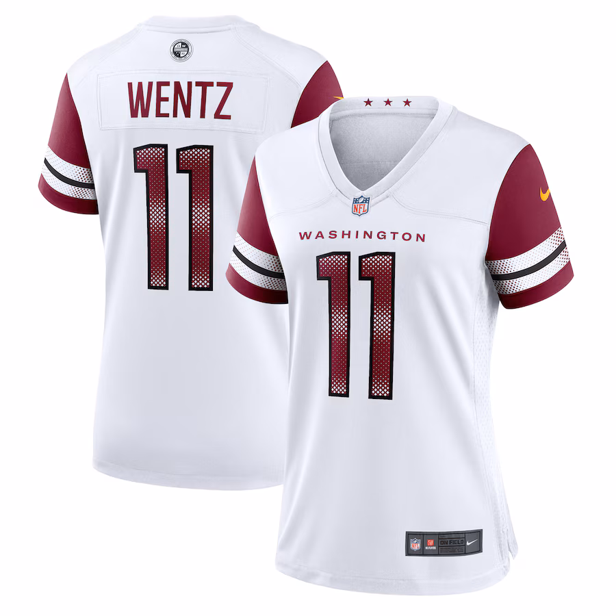 Women's Washington Commanders Carson Wentz Nike White Game Jersey - Puhuasuan