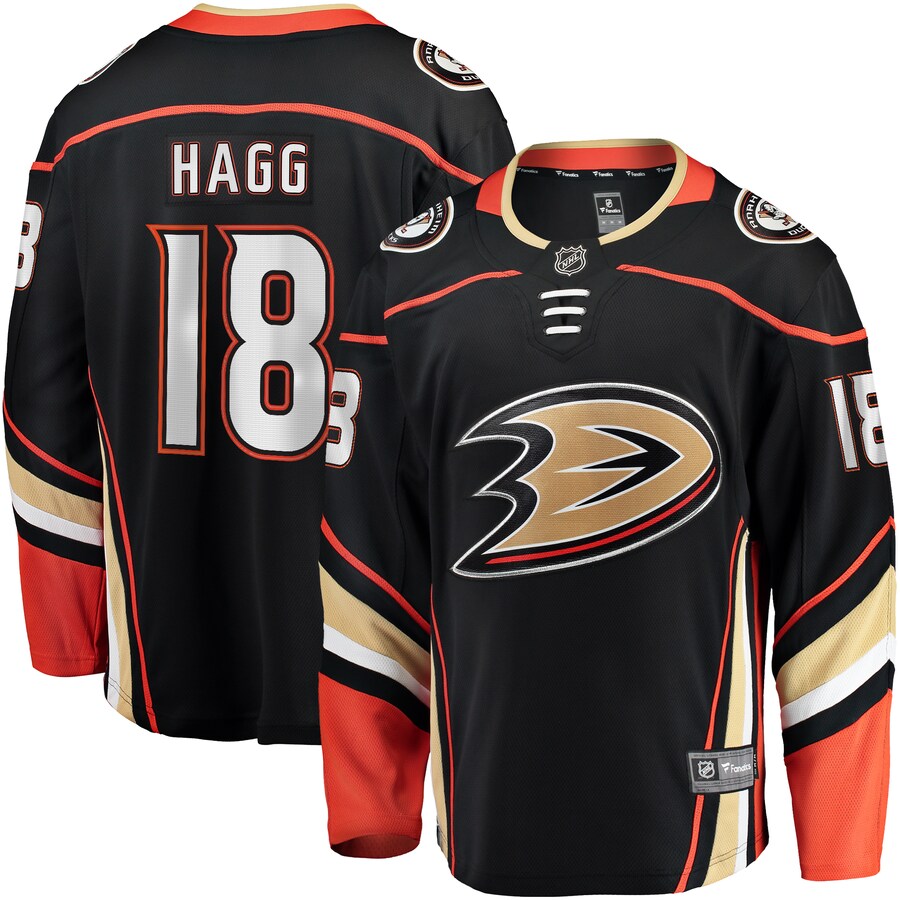 Men's Anaheim Ducks Robert Hagg Fanatics Branded Black Home Breakaway Jersey - Puhuasuan