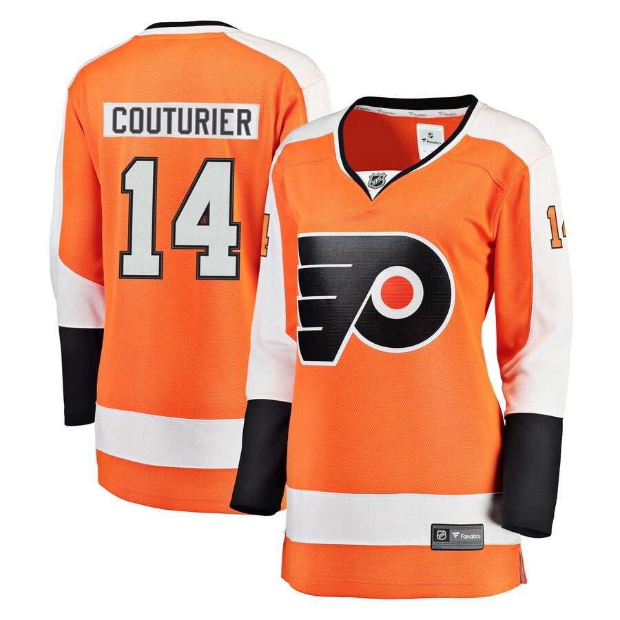 Women's Philadelphia Flyers Sean Couturier Fanatics Branded Orange Breakaway Player Jersey - Puhuasuan