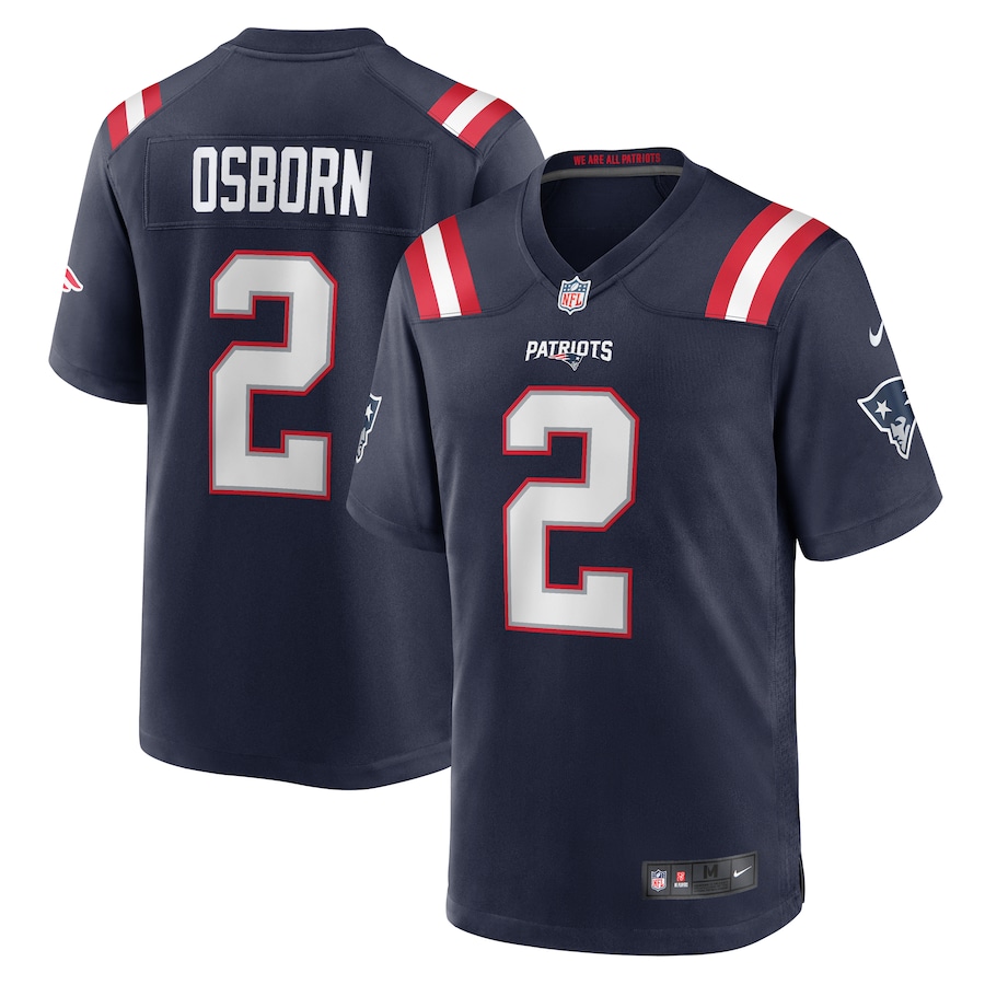 Men's New England Patriots K.J. Osborn Nike Navy Game Jersey - Puhuasuan