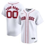 Men's Boston Red Sox Nike White Home Limited Custom Jersey - Puhuasuan