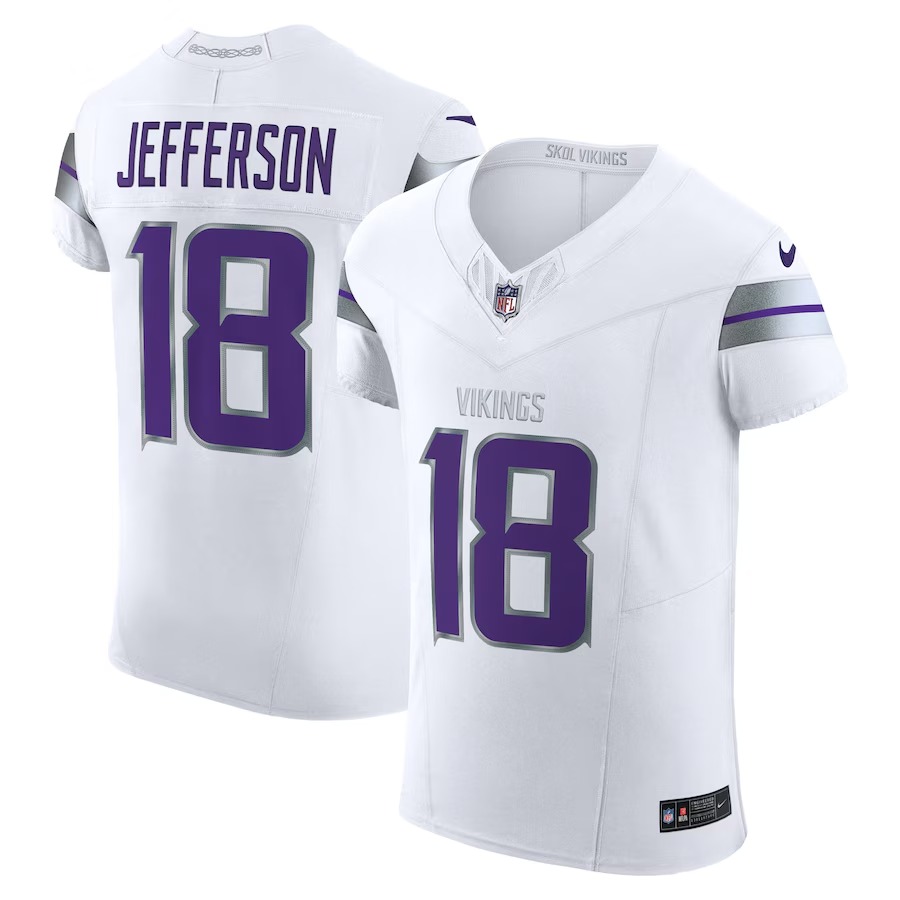 Men's Minnesota Vikings Justin Jefferson Nike White Alternate Vapor F.U.S.E. Elite Player Jersey - Puhuasuan