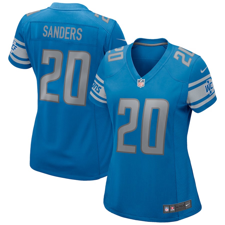 Women's Detroit Lions Barry Sanders Nike Blue Game Retired Player Jersey - Puhuasuan
