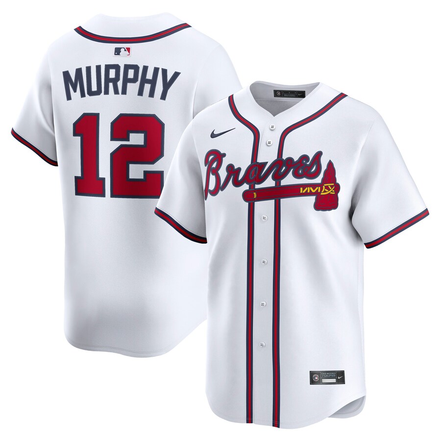 Men's Atlanta Braves Sean Murphy Nike White Alternate Limited Player Jersey - Puhuasuan