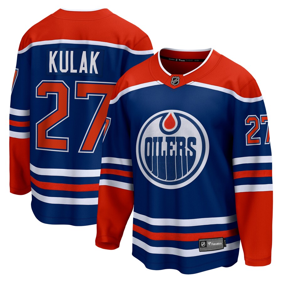 Men's Edmonton Oilers Brett Kulak Fanatics Branded Royal Home Breakaway Player Jersey - Puhuasuan
