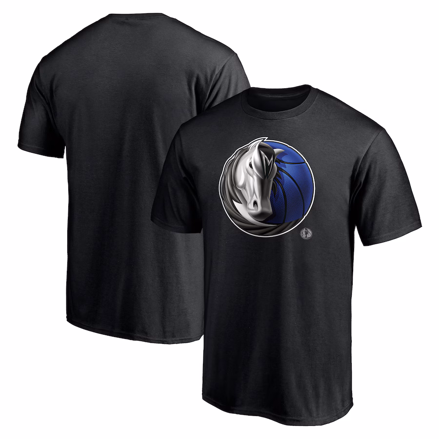 Men's Dallas Mavericks  Black Midnight Mascot T-Shirt - Puhuasuan