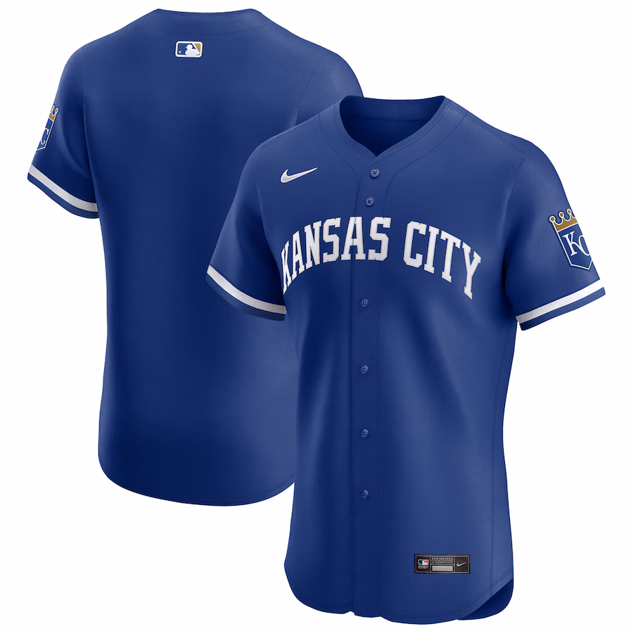 Men's Kansas City Royals Nike Royal Alternate Vapor Premier Elite Patch Jersey - Puhuasuan
