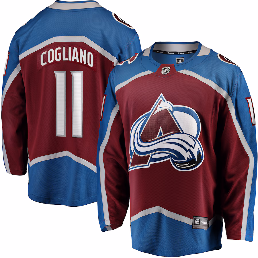 Men's Colorado Avalanche Andrew Cogliano Fanatics Burgundy Home Breakaway Jersey - Puhuasuan