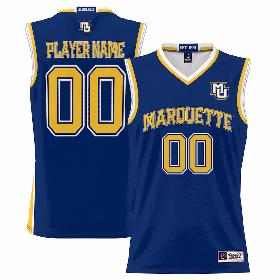 Marquette Golden Eagles GameDay Greats Youth NIL Pick-A-Player Lightweight Basketball Jersey - Navy - Puhuasuan