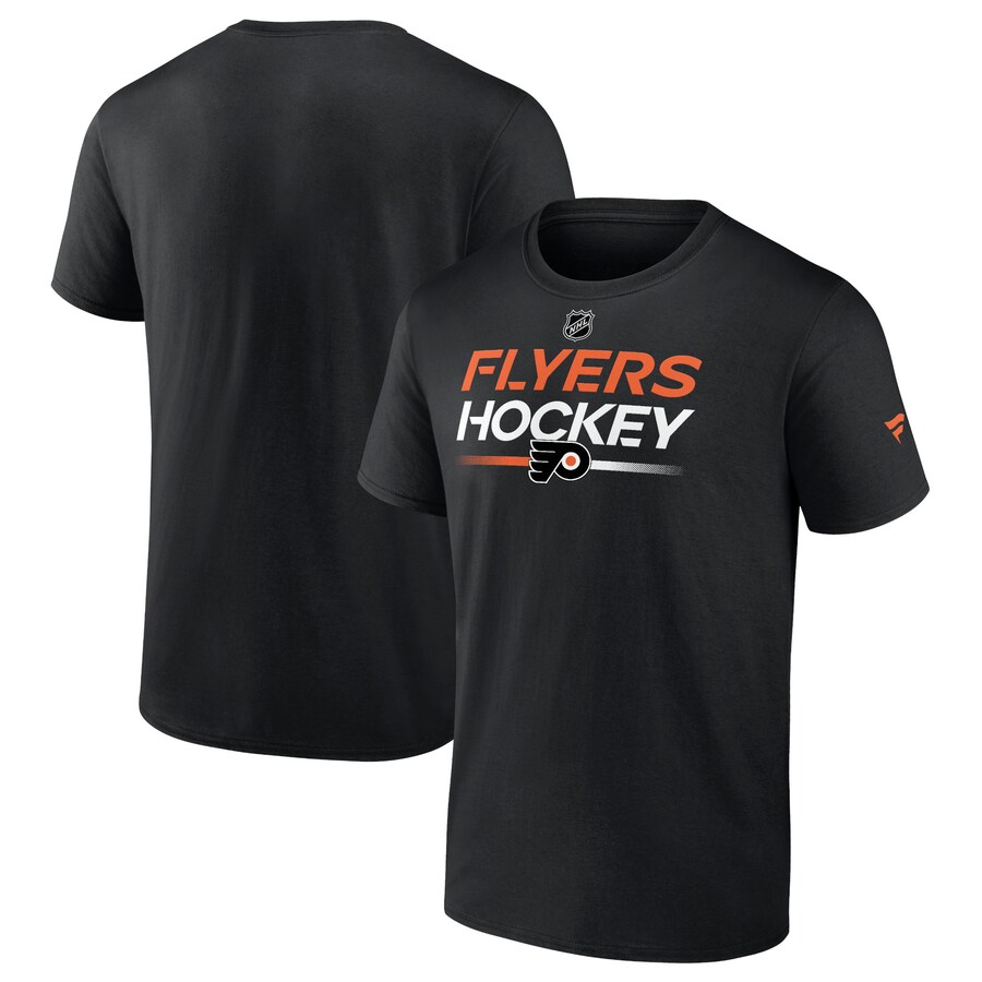 Men's Philadelphia Flyers Fanatics Black Authentic Pro Primary T-Shirt - Puhuasuan