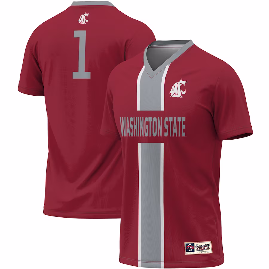 #1 Washington State Cougars ProSphere Unisex Lightweight Soccer Jersey - Crimson - Puhuasuan