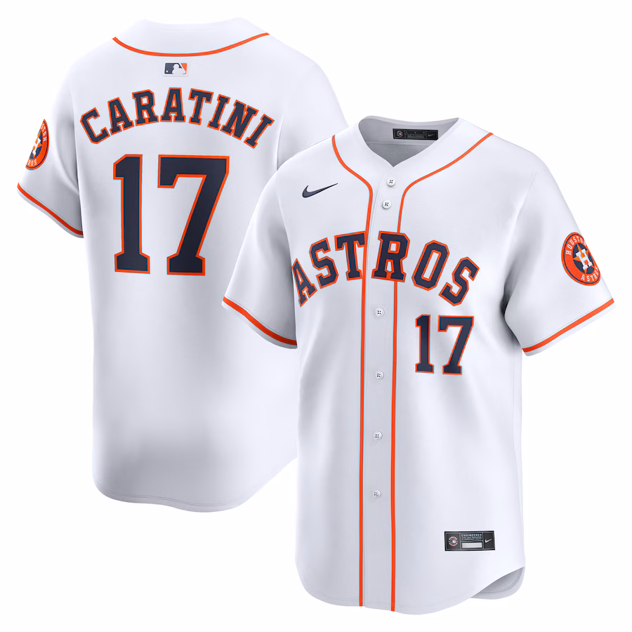 Men's Houston Astros Victor Caratini Nike White Home Limited Player Jersey - Puhuasuan
