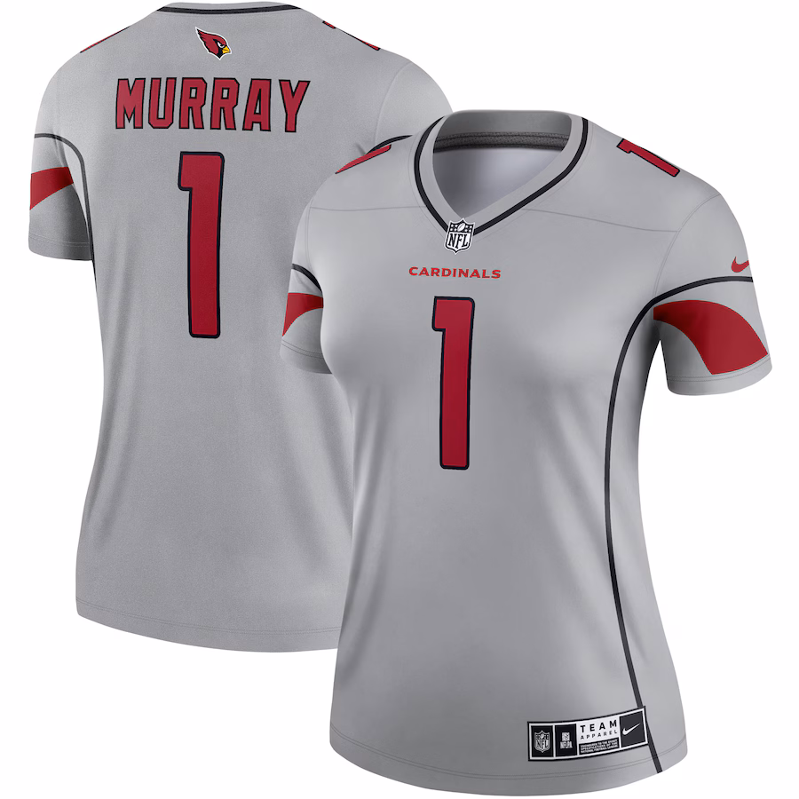 Women's Arizona Cardinals Kyler Murray Nike Gray Inverted Legend Jersey - Puhuasuan