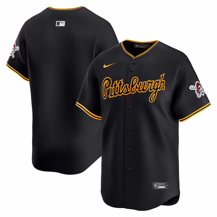 Men's Pittsburgh Pirates Nike Black Alternate Limited Jersey - Puhuasuan