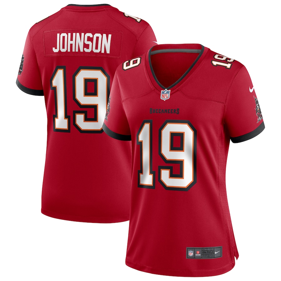 Women's Tampa Bay Buccaneers Keyshawn Johnson Nike Red Game Retired Player Jersey - Puhuasuan