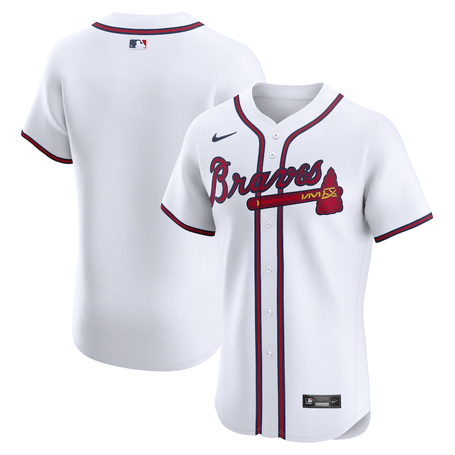 Men's Atlanta Braves Nike White Home Elite Jersey - Puhuasuan