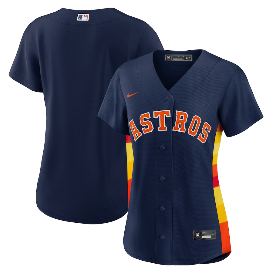 Women's Houston Astros Nike Navy Alternate Replica Team Jersey - Puhuasuan
