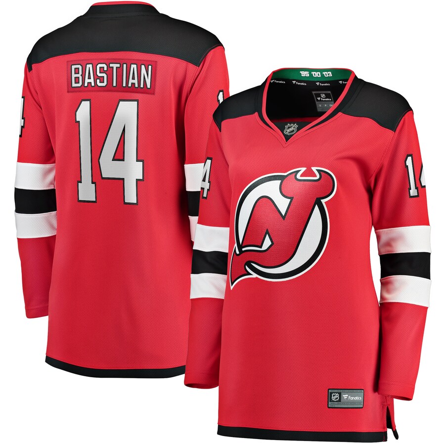 Women's New Jersey Devils Nathan Bastian Fanatics Branded Red Home Team Breakaway Player Jersey - Puhuasuan