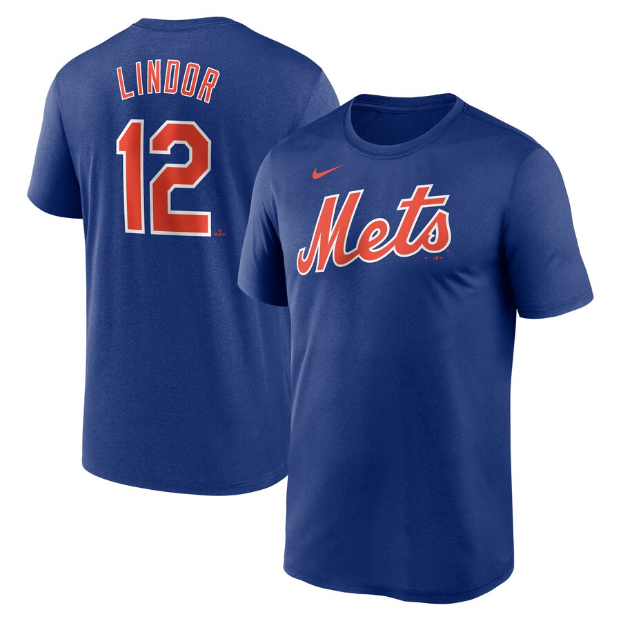 Men's New York Mets Francisco Lindor Nike Royal Legend Name & Number Performance T-Shirt - Puhuasuan