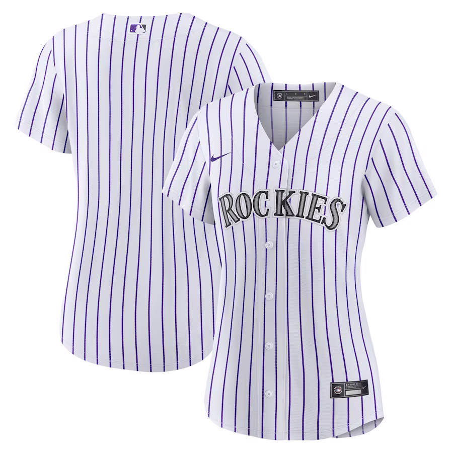 Women's Colorado Rockies Nike White Home Replica Team Jersey - Puhuasuan
