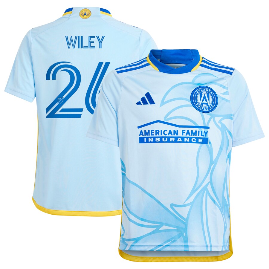 Youth Atlanta United FC Caleb Wiley adidas Light Blue 2024 The Resurgens Kit Replica Player Jersey - Puhuasuan