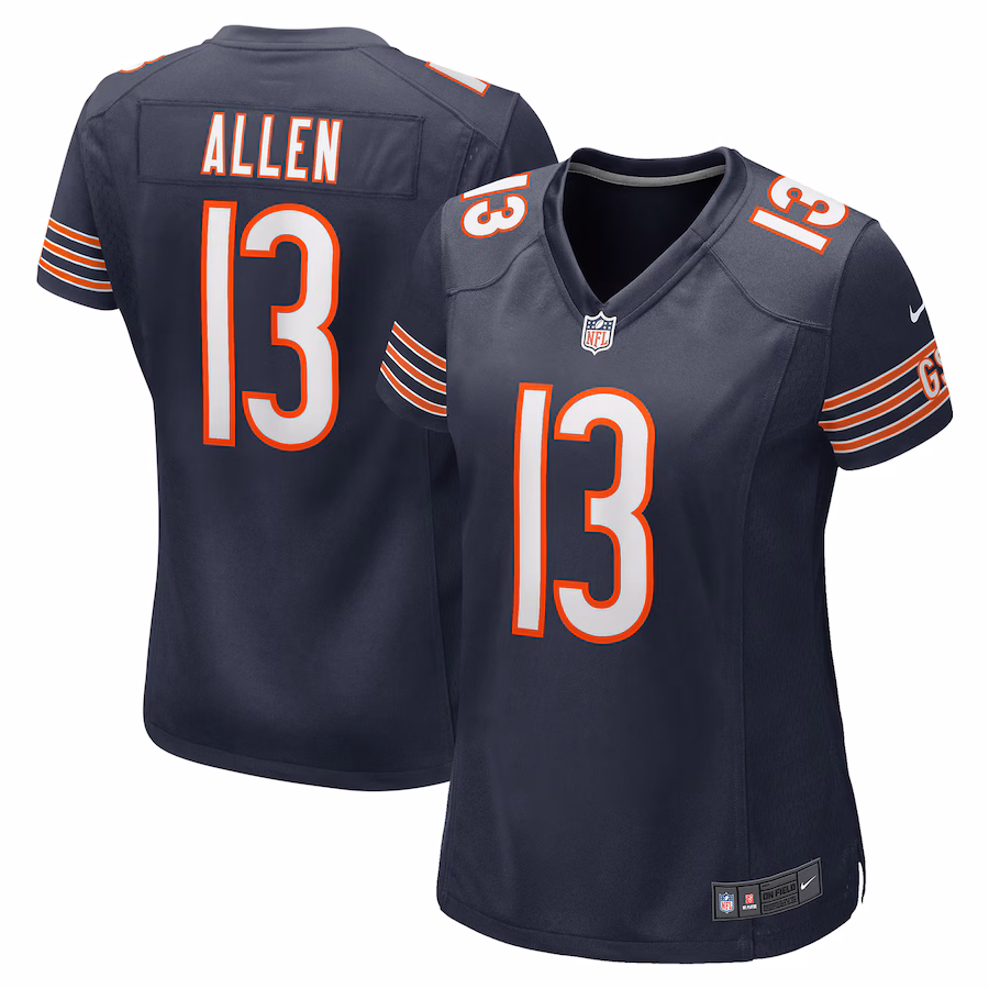 Women's Chicago Bears Keenan Allen Nike  Navy Game Jersey - Puhuasuan