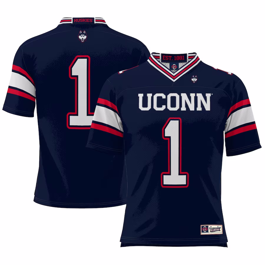 #1 UConn Huskies GameDay Greats Football Jersey - Cardinal - Puhuasuan