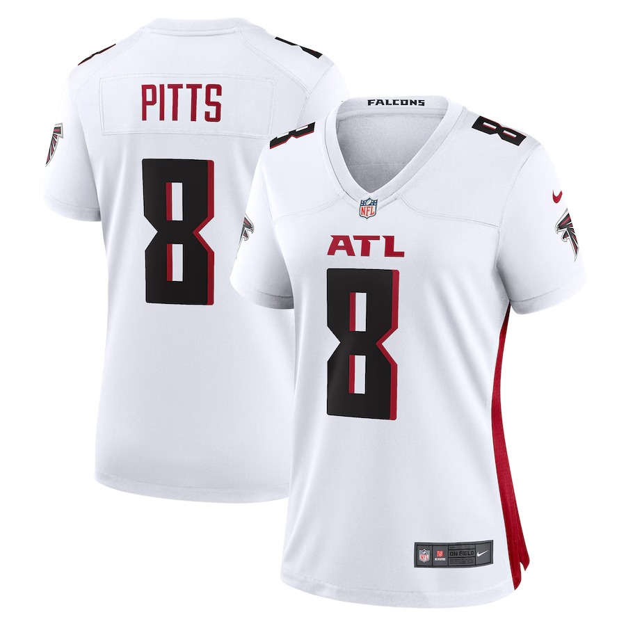 Women's Atlanta Falcons Kyle Pitts Nike White Game Player Jersey - Puhuasuan
