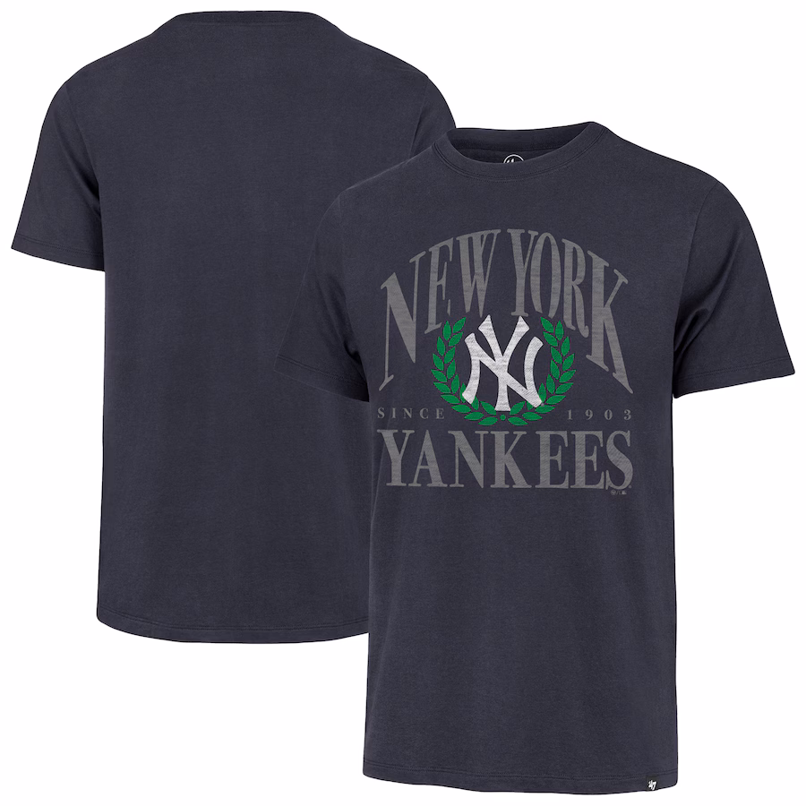 Men's New York Yankees '47 Navy Pitchout Franklin T-Shirt - Puhuasuan