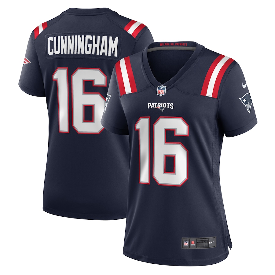 Women's New England Patriots Malik Cunningham Nike  Navy Team Game Jersey - Puhuasuan