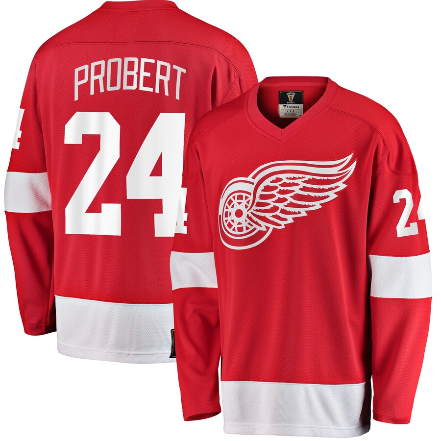 Men's Detroit Red Wings Bob Probert Fanatics Branded Red Premier Breakaway Retired Player Jersey - Puhuasuan