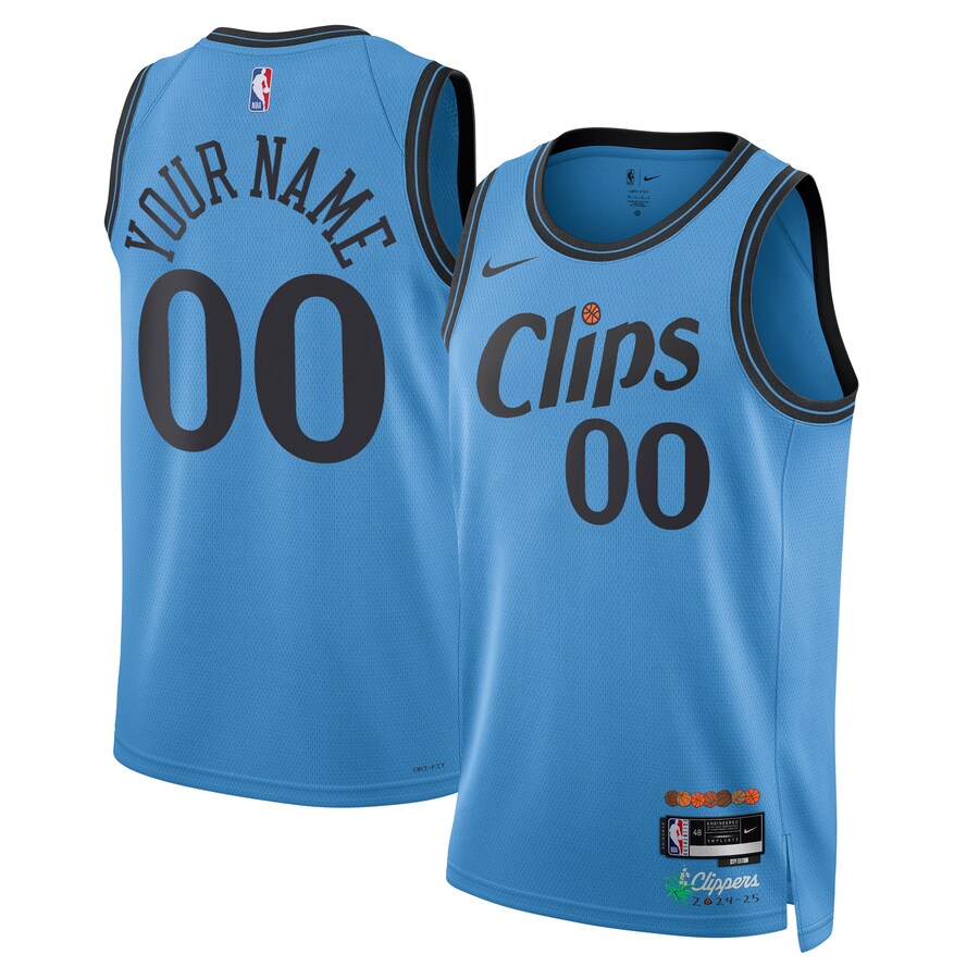 Unisex LA Clippers Nike Light Blue 2024/25 Custom Swingman Jersey - City Edition - Puhuasuan