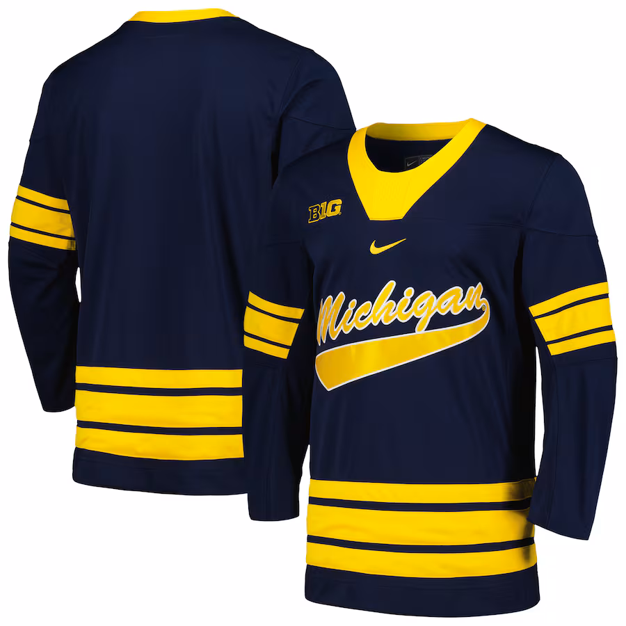 Michigan Wolverines Nike Replica Jersey - Navy - Puhuasuan