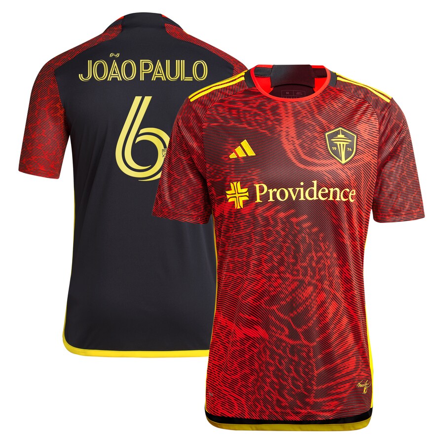 Men's Seattle Sounders FC Joao Paulo adidas Red 2024 The Bruce Lee Kit Replica Player Jersey - Puhuasuan