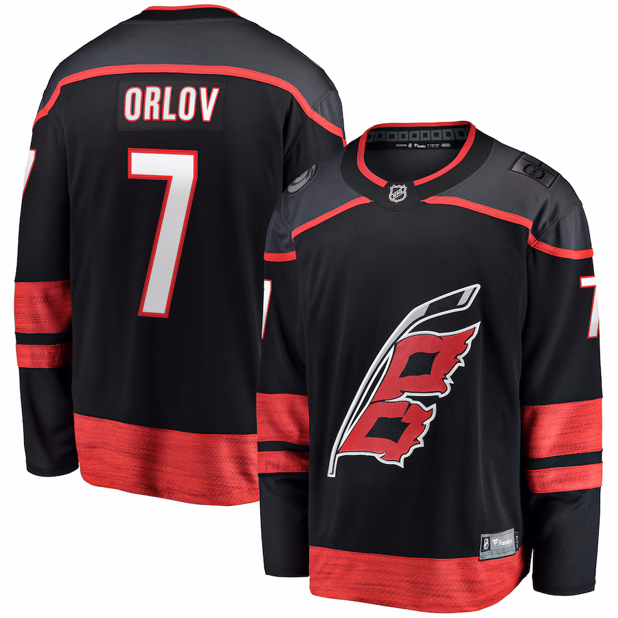 Men's Carolina Hurricanes Dmitry Orlov Fanatics Black Home Breakaway Jersey - Puhuasuan