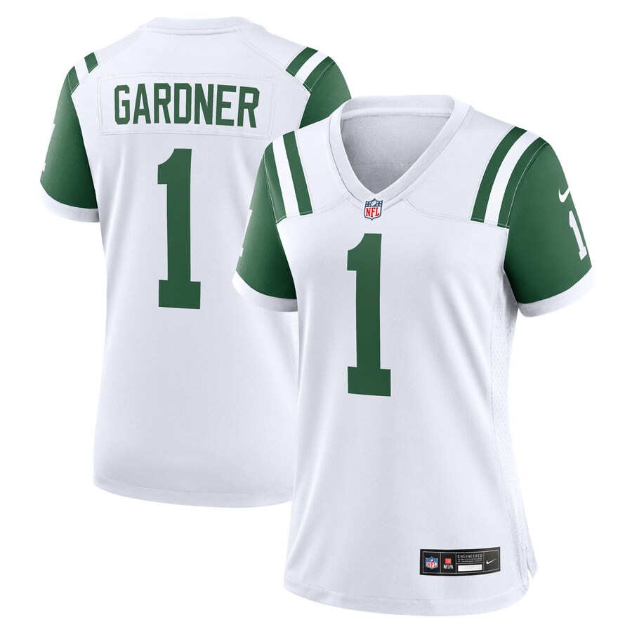 Women's New York Jets Ahmad Sauce Gardner Nike White Classic Alternate Game Jersey - Puhuasuan