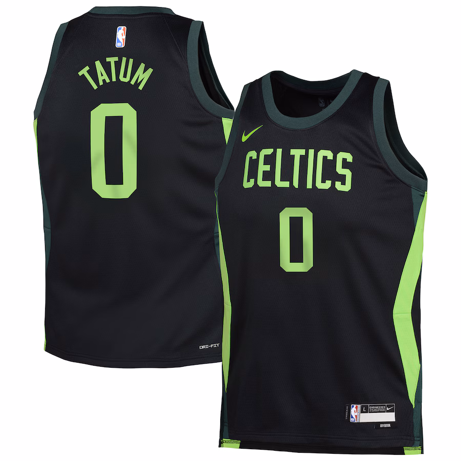 Youth Boston Celtics Jayson Tatum Nike Black 2024/25 Swingman Player Jersey - City Edition - Puhuasuan