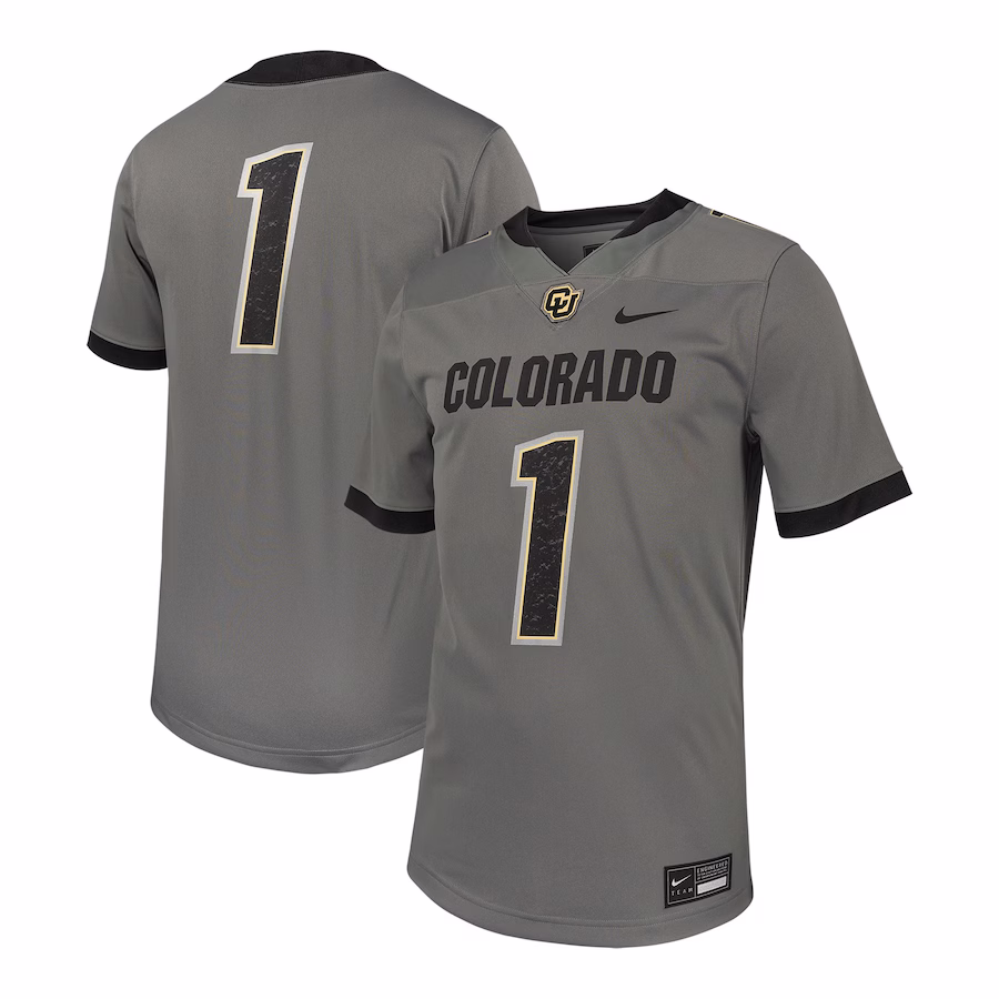 #1 Colorado Buffaloes Nike Untouchable Football Replica Jersey - Steel - Puhuasuan