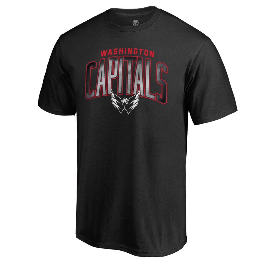 Men's Washington Capitals Black Arch Smoke T-Shirt - Puhuasuan