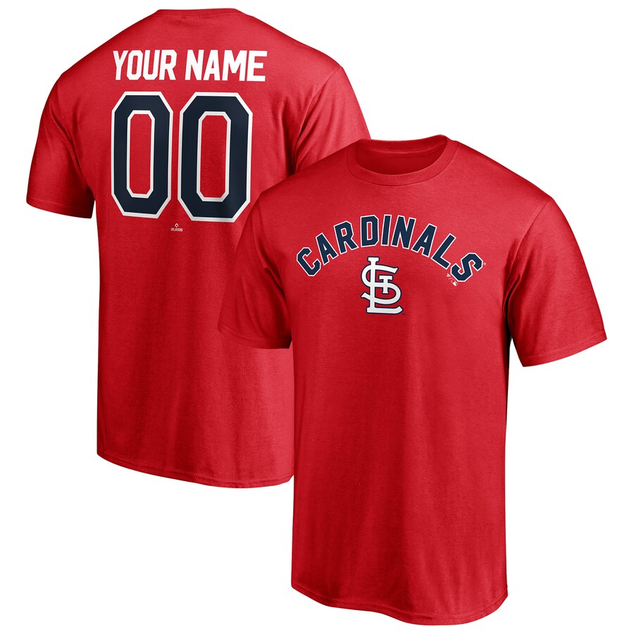 Men's St. Louis Cardinals Red Personalized Team Winning Streak Name & Number T-Shirt - Puhuasuan
