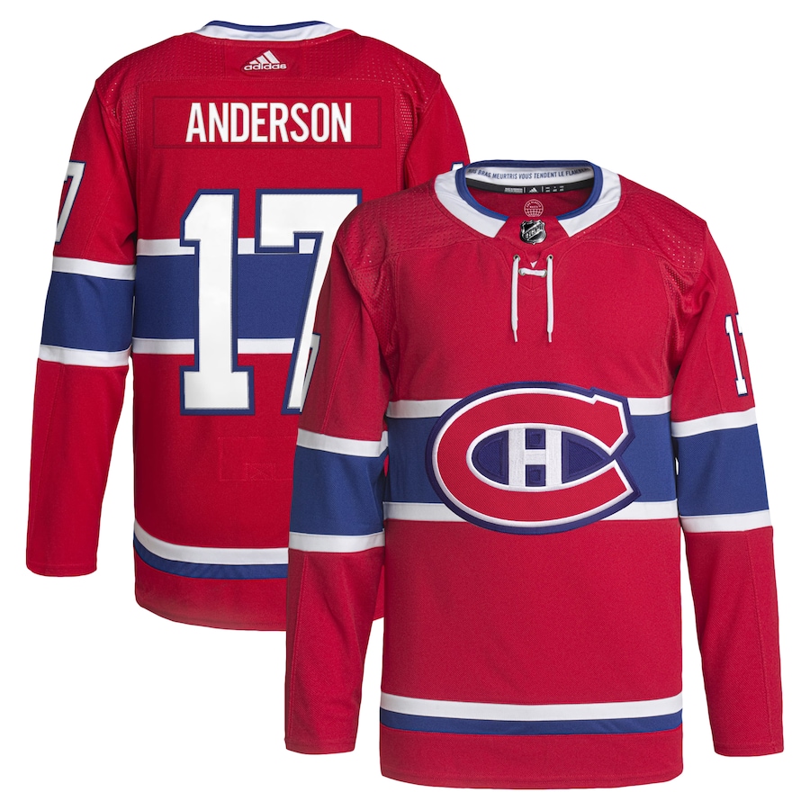 Men's Montreal Canadiens Josh Anderson adidas Red Home Primegreen Authentic Player Jersey - Puhuasuan