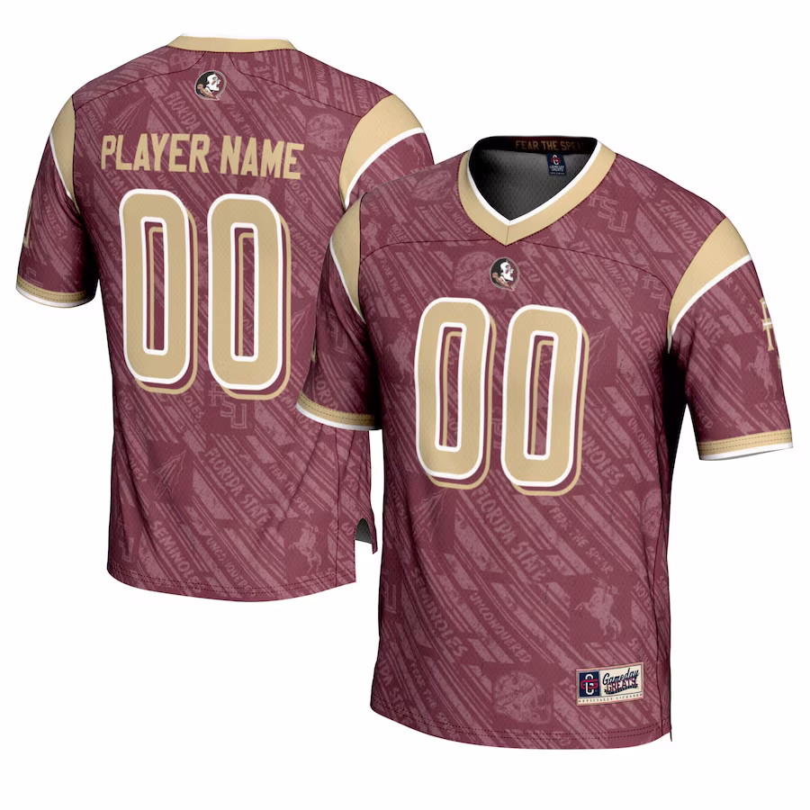 Florida State Seminoles GameDay Greats Youth Highlight Print NIL Pick-A-Player Football Jersey - Garnet - Puhuasuan