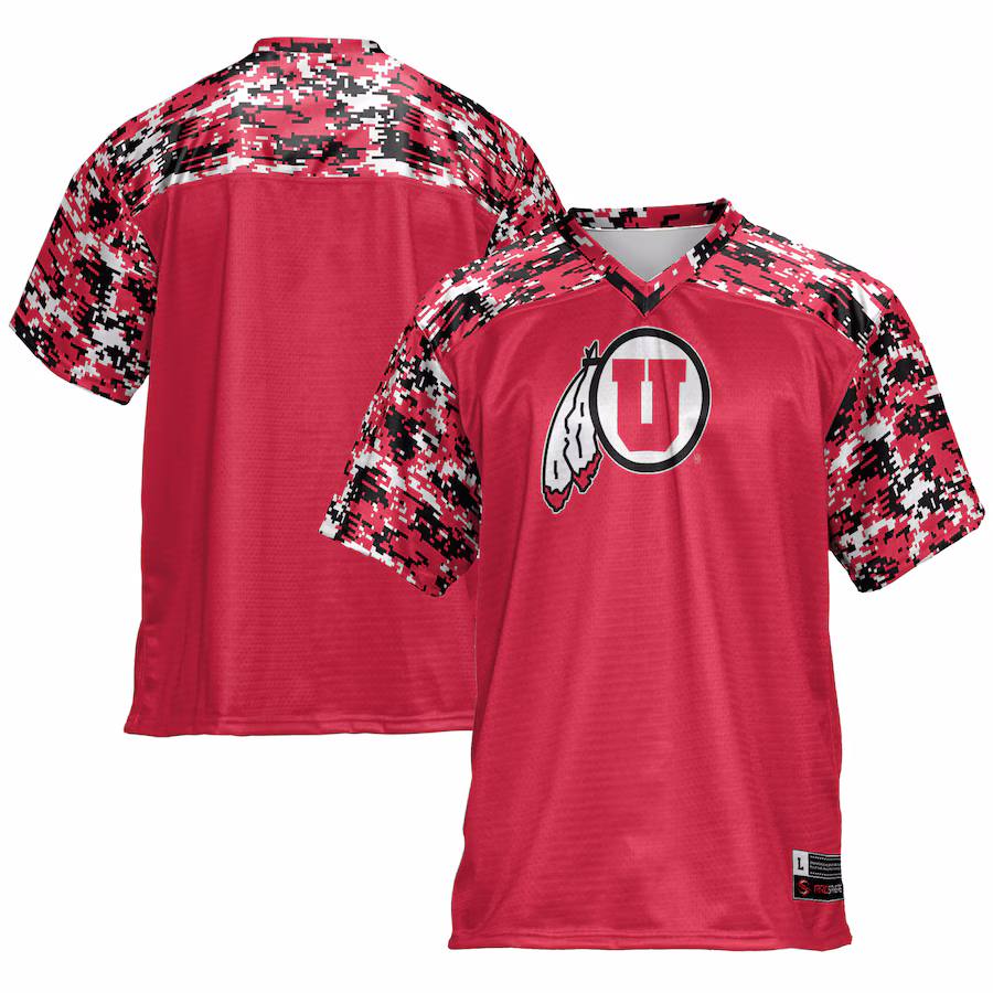 Men's GameDay Greats Red Utah Utes Football Jersey - Puhuasuan