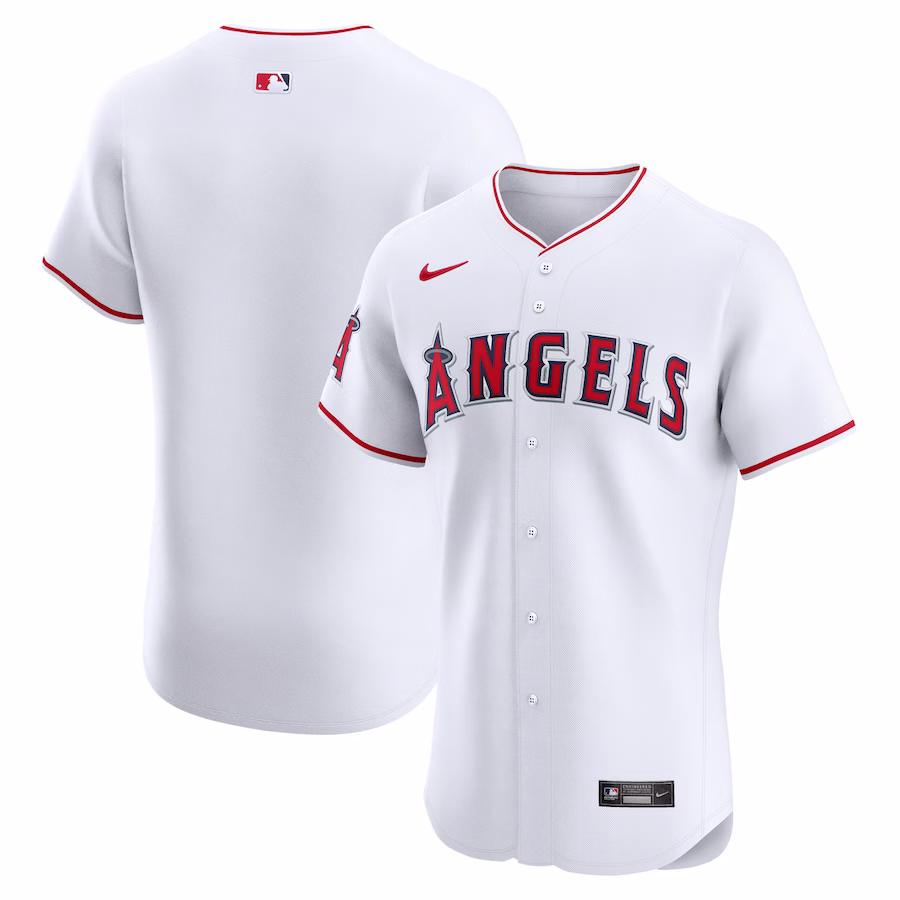 Men's Los Angeles Angels Nike White Home Elite Jersey - Puhuasuan
