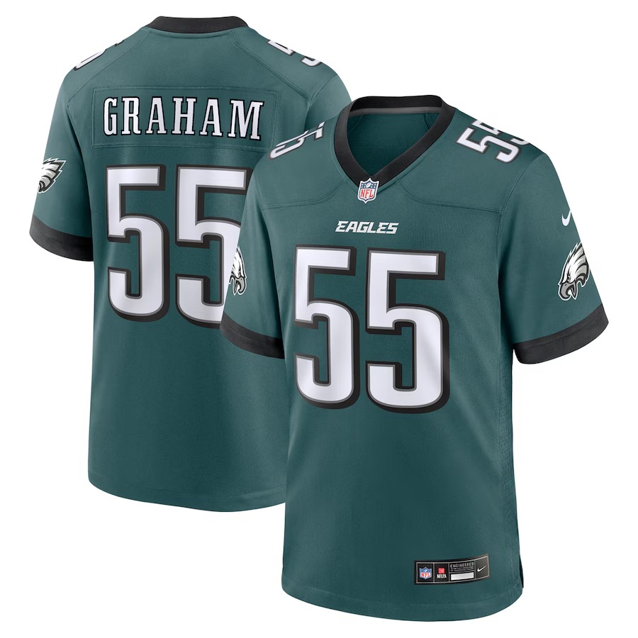 Men's Philadelphia Eagles Brandon Graham Nike Midnight Green Team Game Jersey - Puhuasuan