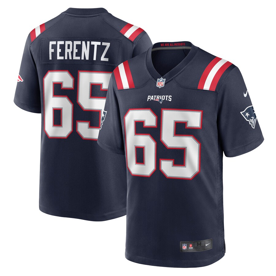 Men's New England Patriots James Ferentz Nike Navy Game Jersey - Puhuasuan