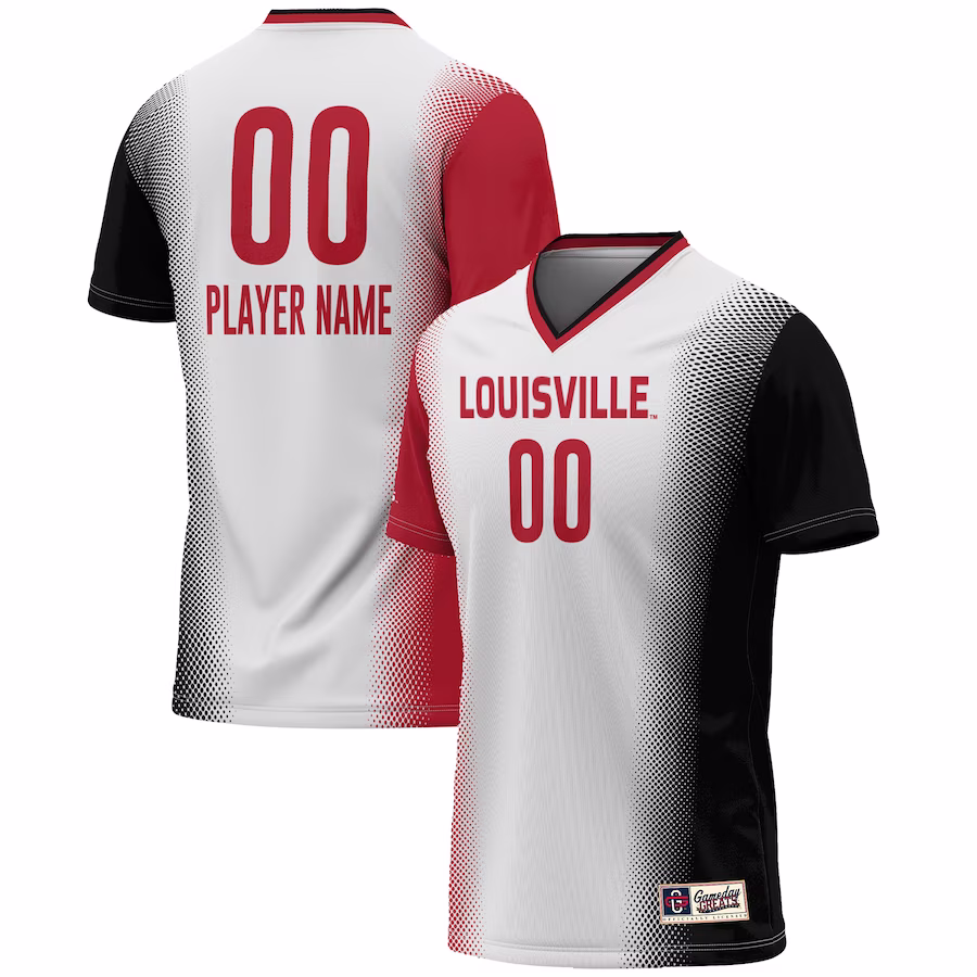 Louisville Cardinals GameDay Greats Youth NIL Pick-A-Player Lightweight Women's Soccer Jersey - White - Puhuasuan