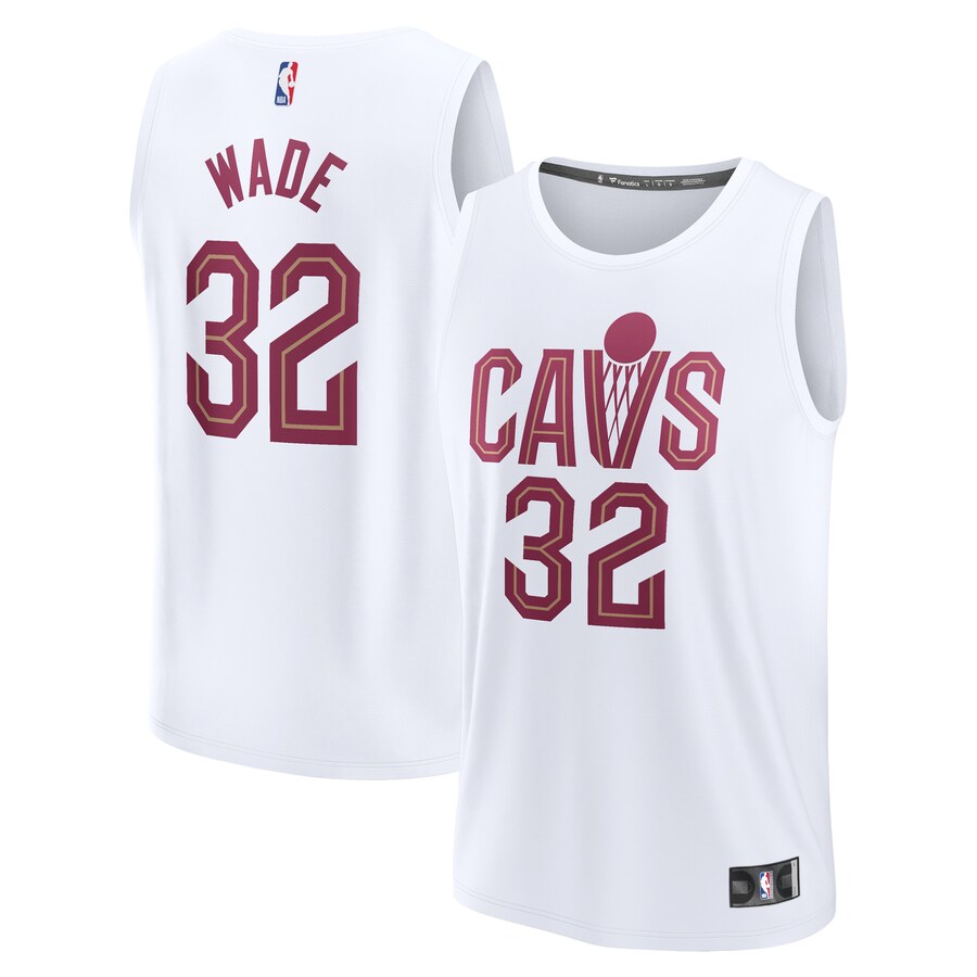 Youth Cleveland Cavaliers Dean Wade Fanatics White Fast Break Replica Player Jersey - Association Edition - Puhuasuan